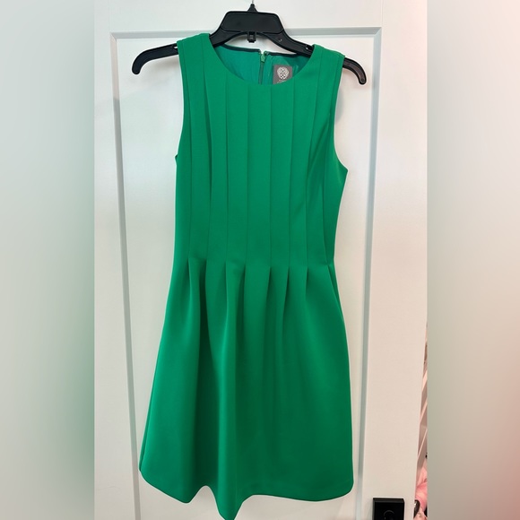 Vince Camuto Sleeveless Scuba Dress, Jade Green - Picture 2 of 4